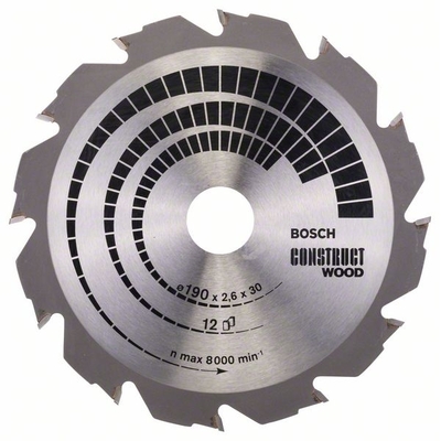 Пильный диск Bosch Construct Wood, 190x30 мм. (2608640633)