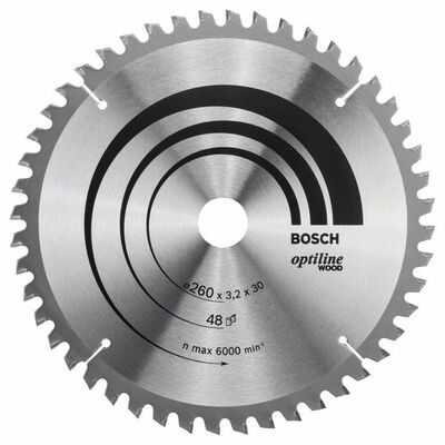 Пильный диск Bosch Optiline Wood, 260x30 мм. (2608641202)