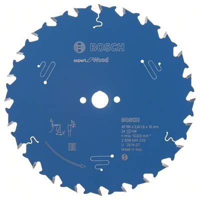 Пильный диск Bosch Expert for Wood, 184x16 мм. (2608644035)