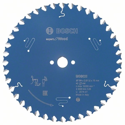 Пильный диск Bosch Expert for Wood, 184x16 мм. (2608644036)
