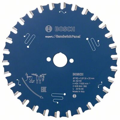 Пильный диск Bosch EX SH H 165x20-30, 165x20 мм. (2608644366)