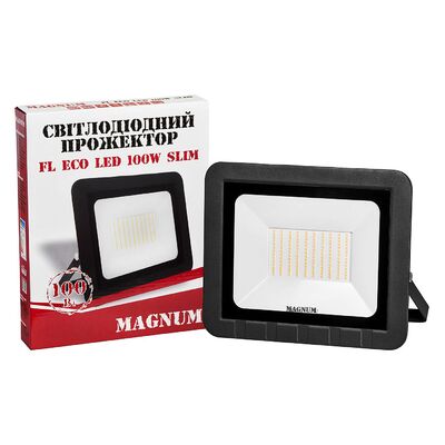 Прожектор Magnum FL ECO LED slim, 100Вт, 6500K, IP65 (90014089)