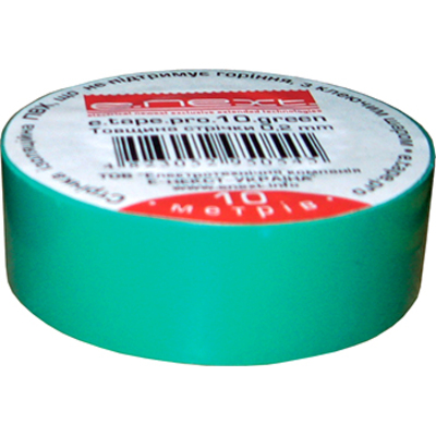 Изолента E.Next e.tape.pro.10.green, 10 м., зеленый (p0450003)