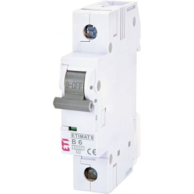 Автоматический выключатель ETI Etimat 6 1P, B6, 6kA (2111512)