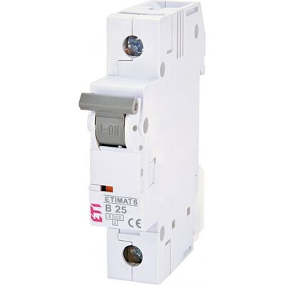 Автоматический выключатель ETI Etimat 6 1P, B25, 6kA