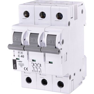 Автоматический выключатель ETI ST-68 3P, C40, 4.5kA (2185320)