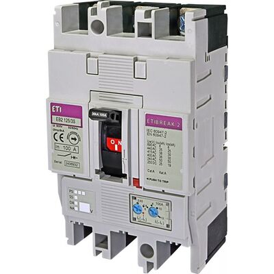 Автоматический выключатель ETI EB2 125/3S, 100А (4671045)