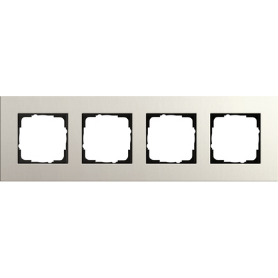 Рамка Gira Esprit 4 п., Linoleum-Multiplex, светло-серый (0214220)