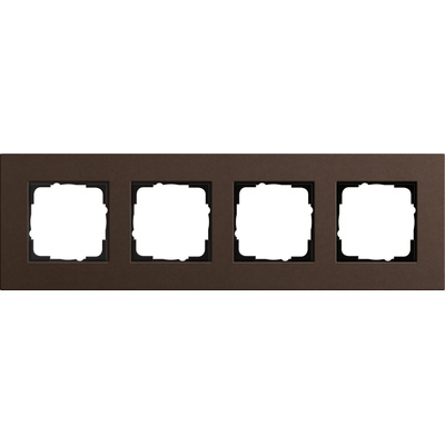 Рамка Gira Esprit 4 п., Linoleum-Multiplex, темно-коричневый (0214223)