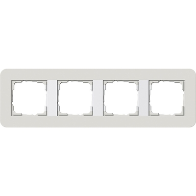 Рамка Gira E3 4 п., светло-серый/белый (0214411)