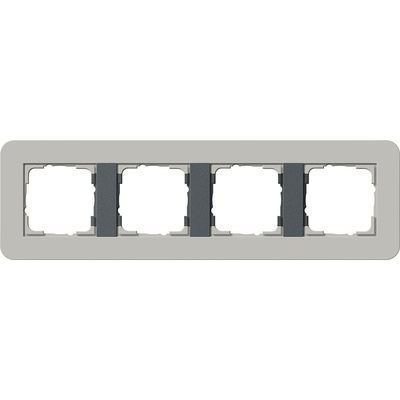 Рамка Gira E3 4 п., серый/антрацит (0214422)