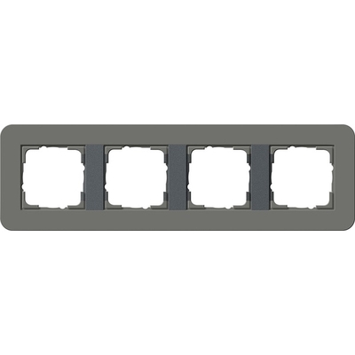 Рамка Gira E3 4 п., темно-серый/антрацит (0214423)