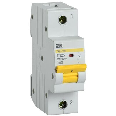 Автоматический выключатель IEK ВА47-150, 1Р, 80А, 15 кА, D (MVA50-1-080-D)