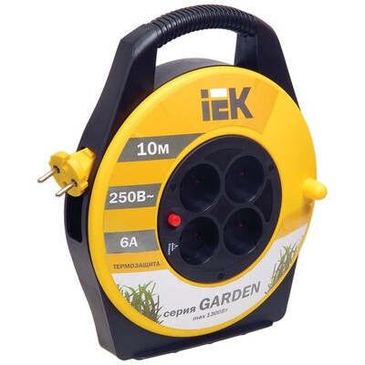 Удлинитель IEK Garden УК10 4x2Р/10 м., 16А (WKP23-06-04-10)