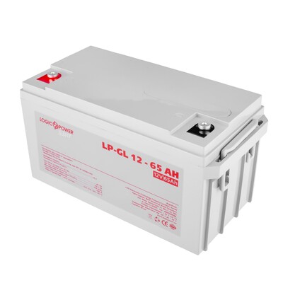 Аккумуляторная батарея LogicPower LP-GL 12V, 65 Ah Silver
