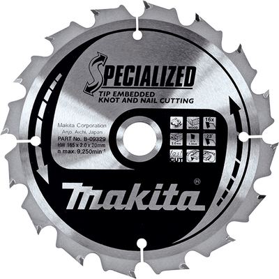Пильный диск Makita Specialized 185x15,88 16T (B-09335)