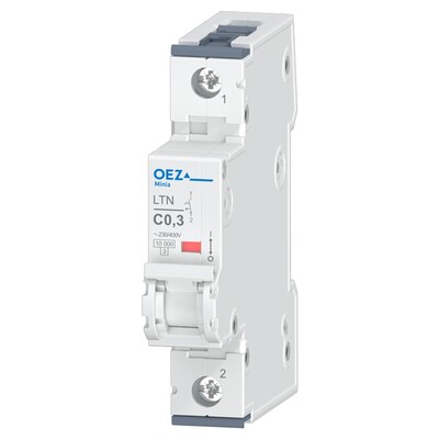 Автоматический выключатель OEZ 0,3А, C, 1P, 10kA (OEZ:41647)