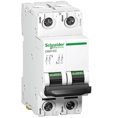 Автоматический выключатель Schneider Electric C60H-DC, 2P, 20A, C (A9N61532)