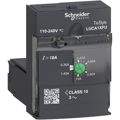 Блок управления Schneider Electric TeSys U 0,35...1,4A, 110...240V/AC, 3P, CL10 (LUCA1XFU)