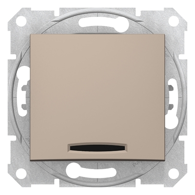 Выключатель Schneider Electric Sedna 1 кл., 2-х полюсный, с индикатором, титан (SDN0201168)