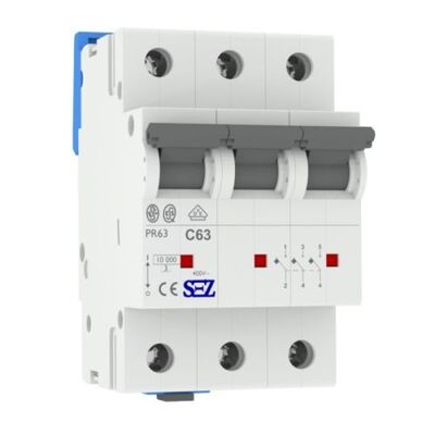 Автоматический выключатель SEZ PR 63-D, 63A, 3 п., D (0099355)