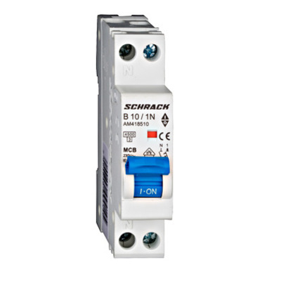 Автоматический выключатель Schrack Amparo 1+P, B10, 4.5kA (AM418510--)