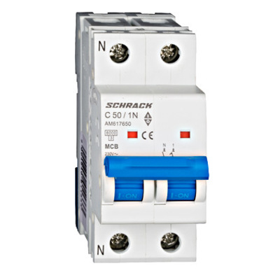 Автоматический выключатель Schrack Amparo 1+P, C50, 4.5kA (AM617650--)