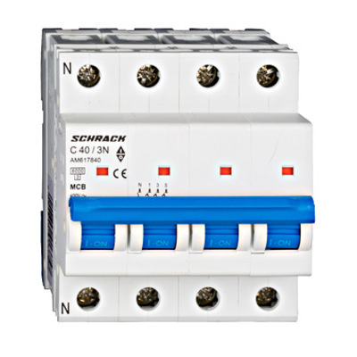 Автоматический выключатель Schrack Amparo 3+P, C40, 4.5kA (AM617840--)