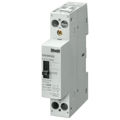 Контактор Siemens 2NO, 20A, 24В, AC/DC, ручное управление (5TT5800-8)