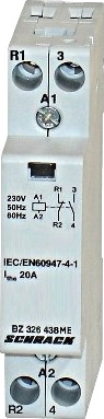 Модульный контактор Schrack Technik Amparo 1НО+1НЗ, 230V, AC (BZ326438ME)